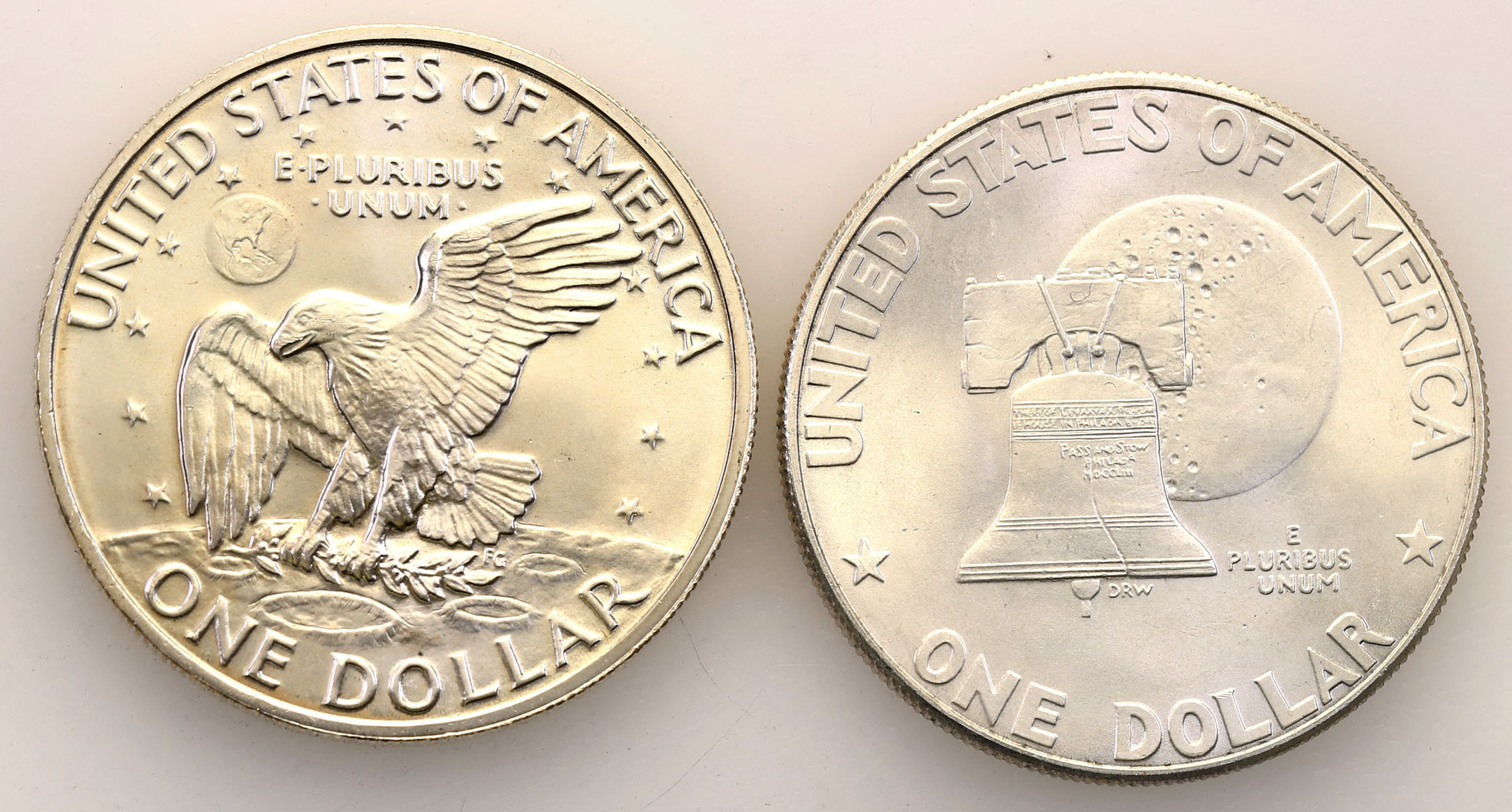 USA. Eisenhower dolar 1972 S + 1976 S, zestaw 2 sztuk